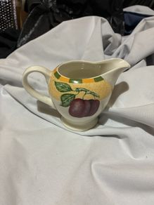 Plum and Cherry design milk jug