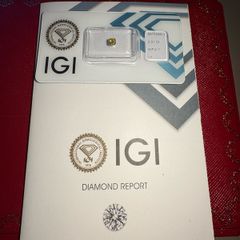 IGI Certified Natural Deep Yellow Diamond