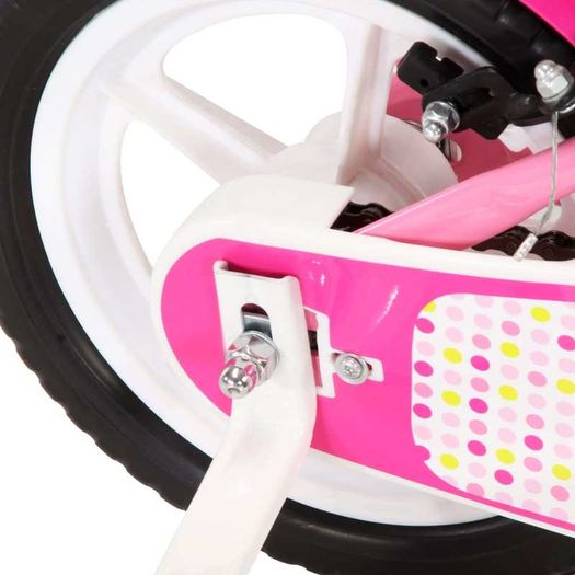 Kids Bike 12 inch White and Pink