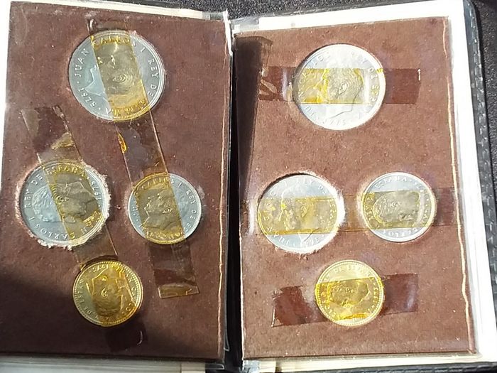 Official 1979 Spain Mint Coin Set (Juan Carlos 1) - 8 Uncirculated Peseta Coins