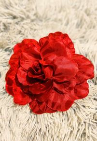 Red Flower Hair Clip Bold, Romantic & Versatile