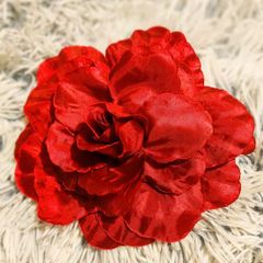 Red Flower Hair Clip Bold, Romantic & Versatile