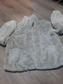 New look grey soft fur jacket