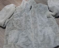 New look grey soft fur jacket