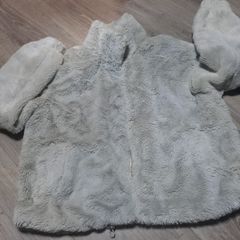 New look grey soft fur jacket