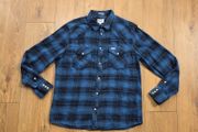 Wrangler Western Men's Pearl Snap Button Shirt Size Medium