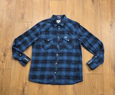 Wrangler Western Men's Pearl Snap Button Shirt Size Medium