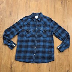 Wrangler Western Men's Pearl Snap Button Shirt Size Medium