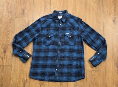 Wrangler Western Men's Pearl Snap Button Shirt Size Medium