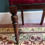 Six oak dining chairs set Victorian antique Image 4