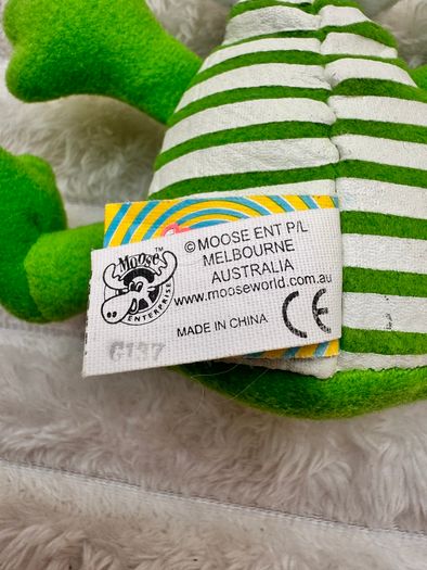 Vintage Rare Moose Smelly Bellys Spizza Spearmint Plush approx. 9.5 cm. Used Please see photos