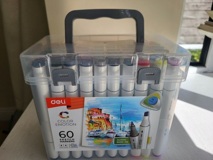 Deli Dual Tip Sketch Markers - 60 Pack
