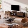 180cm Wooden TV Stand Cabinet with Storage and Adjustable Shelves Walnut Image 6