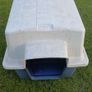 Plastic Dog or Cat Kennel/House with Navy Blue Cushion Image 4