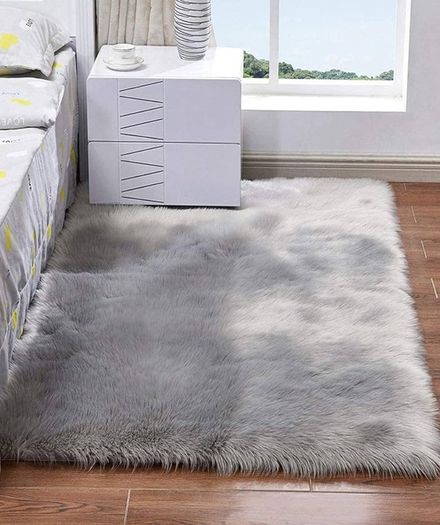 MULTIPLE SIZES/COLOURS AVAILABLE Rectangular Sofa Floor Rugs Faux Fur Fluffy Area Rug Floor Carpet for Living Room Bedroom Decor