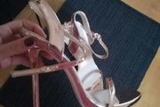 Brand new Public Desire pair of gold sandals