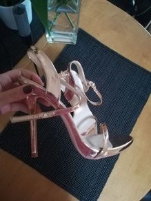 Brand new Public Desire pair of gold sandals