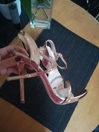 Brand new Public Desire pair of gold sandals
