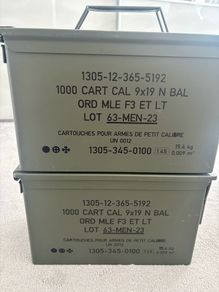 Metal Ammunition box. NATO ammo boxes in mint condition