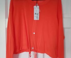 German brand Oui - Light Cardigan - Orange colour - Size DE 38 UK 12 - BNWT RRP 100