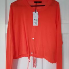 German brand Oui - Light Cardigan - Orange colour - Size DE 38 UK 12 - BNWT RRP 100