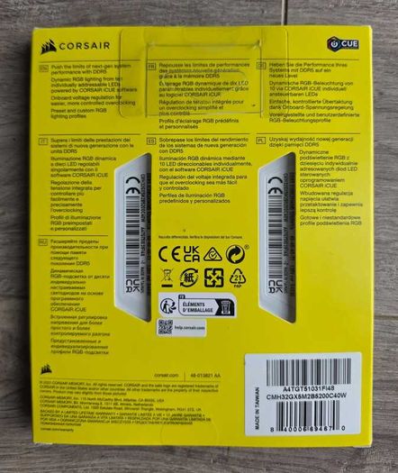 Brand New Ram Corsair Vengeance White Rgb 32gb Ddr5 5200mhz C40 Xmp Expo
