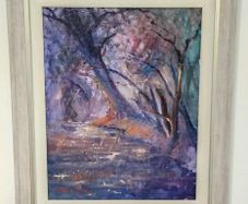 Adam Kos Oil Painting of Woodland Stream