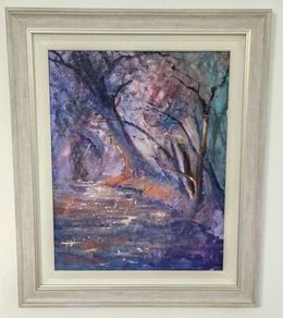 Adam Kos Oil Painting of Woodland Stream