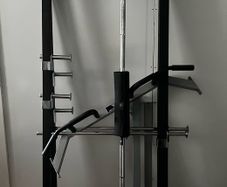 olympic power rack cage bench 125kg barbbell set up
