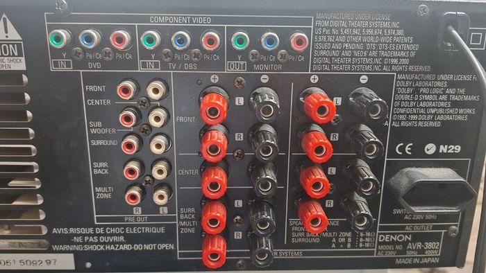 Denon Avr 3802 Receiver 110Wx7 high-quality amplification with original Remote