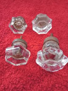 Vintage Glass Drawer knobs/ Handles