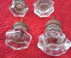 Vintage Glass Drawer knobs/ Handles