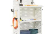 Tool Trolley Manual White 65 x 35 x 111 cm Cold-rolded steel