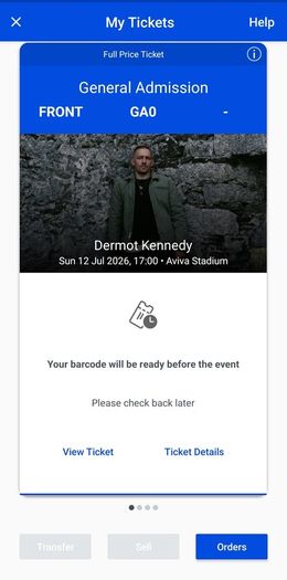 2 x Dermot Kennedy (Front stage area)