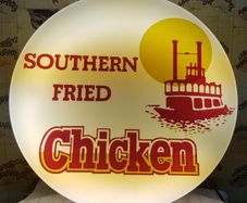 Southern Fried Chicken Sign and Framed Picture