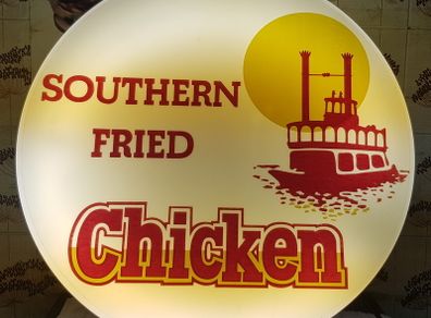 Southern Fried Chicken Sign and Framed Picture