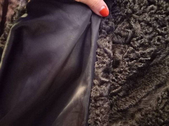 As New!! 1950s Vintage Wool Winter Astrakhan Swing Coat