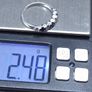 Vintage 9ct White Gold Blue & Clear Stone Eternity Ring  Size 53 Image 7