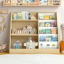 Childrens bookcase Kids Bookshelf Wooden kids Storage Book Rack for kids room,Nursery Shelf and Toy Storage Unit for Books, Bedroom, Playroom, Storage Organizer (Oak Image 5