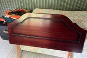 Three quarter bed headboard in attractive dark wood