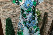 60s retro style floral mini dress size 8 Postage included