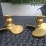 Lovely pair of Vintage solid Brass Nautical Boat propeller Candlestick holders Image 8