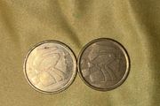 Two 1998 Spain 5 Pesetas Coins