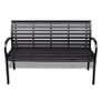 Garden Bench 125 cm Steel and WPC Black Image 4