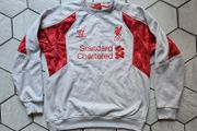 Liverpool Warrior Standard Chartered Jumper Sweater white red Size L Football Soccer