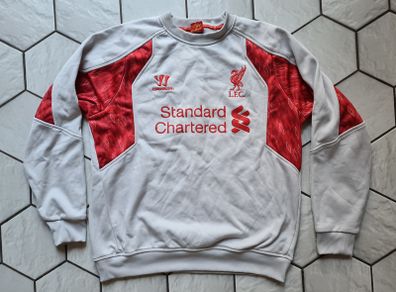 Liverpool Warrior Standard Chartered Jumper Sweater white red Size L Football Soccer
