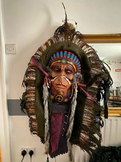 Antique Navajo Indian Head Figurine