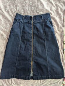 Karen Millen two zippers denim skirt
