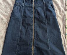 Karen Millen two zippers denim skirt