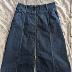 Karen Millen two zippers denim skirt